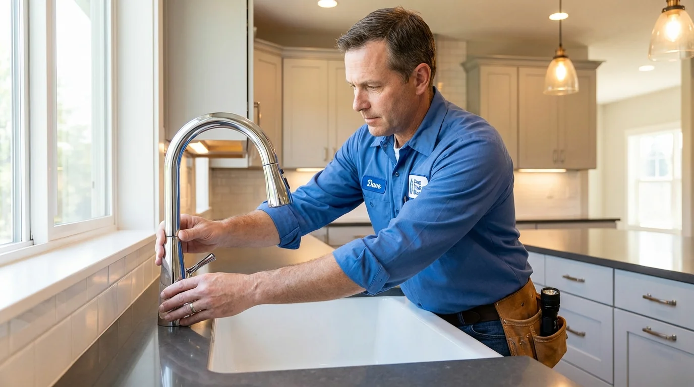 Kitchen faucet installation by Johns Plumbing LLC in Platte